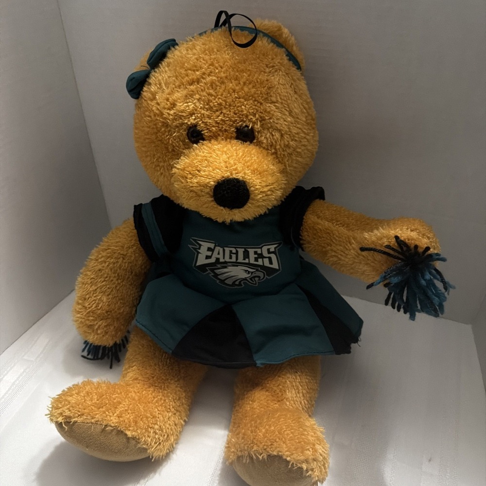 Philadelphia Eagles NFL Cheerleader Teddy Bear Plush Good Stuff Teal Black 15in